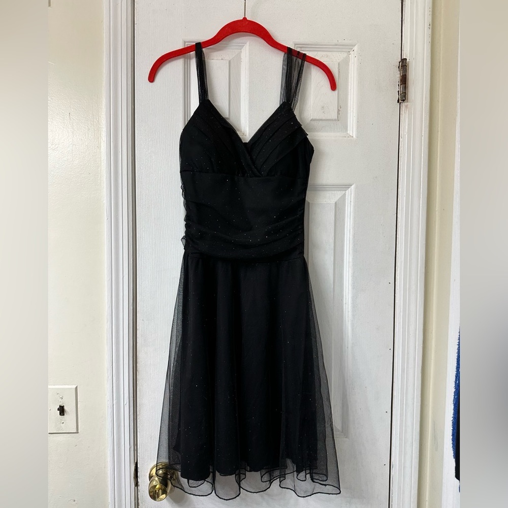 Speechless Black and Glitter Midi Dress